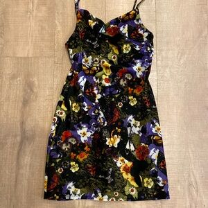 Urban outfitters velvet floral butterfly dress 90s